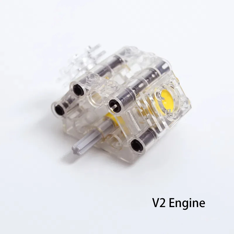 Bloques de construcción MOC V2, motor/2 cilindros, componentes de potencia, ladrillos PF, juguetes, modelo de coche de carreras modificado, Compatible con LEGO