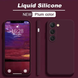 New Luxury Liquid Silicone Case For Samsung Galaxy S25 S24 Plus S23 S22 S20 S21Ultra Plus FE A52 A51 A72 Shockproof Soft Cover