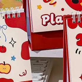 2026 Desktop Calendar High Quality Time Management Calendar Cartoon Desk Calendar Double Helix Binding For Home Office Office