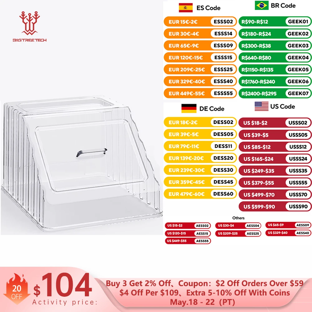 BIGTREETECH PopCap Snapmaker U1 Top Cover High-Temp PC Material Insulated Dustproof For Snapmaker U1 Top Hat Enclosure