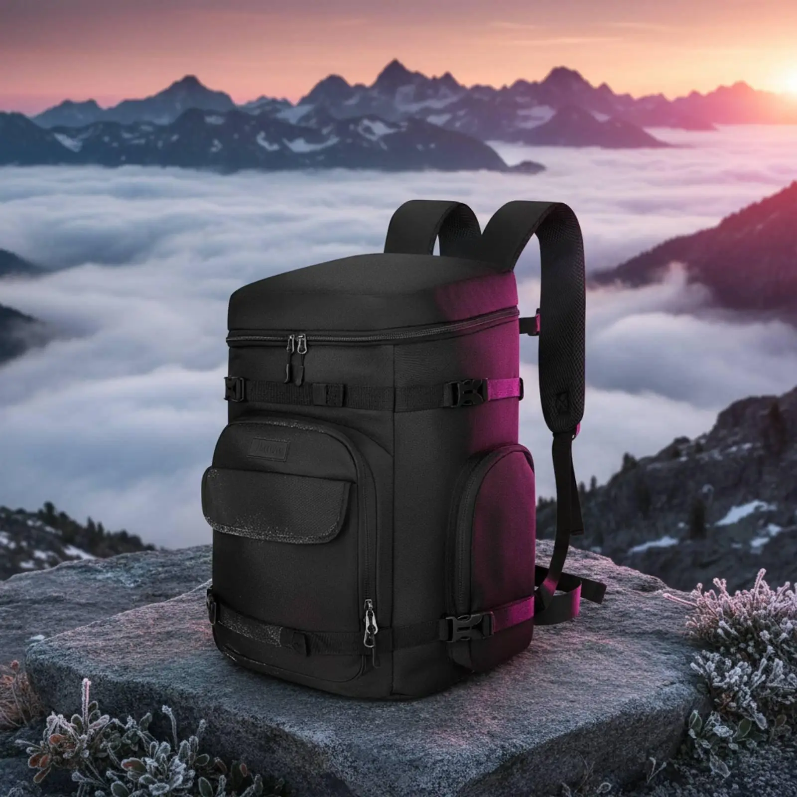 Ski Boot Backpack Waterproof Ski and Snowboard Gear Backpack Multiple Compartments Skiing Travel Luggage for Skiers,