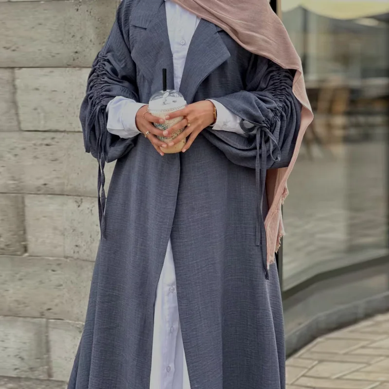 Women's Abayas 2025 Eid Ramadan Abaya Dubai Luxury Fashion Casual Kebaya Kaftan Caftan Muslim Women Clothing Collar Cardigan
