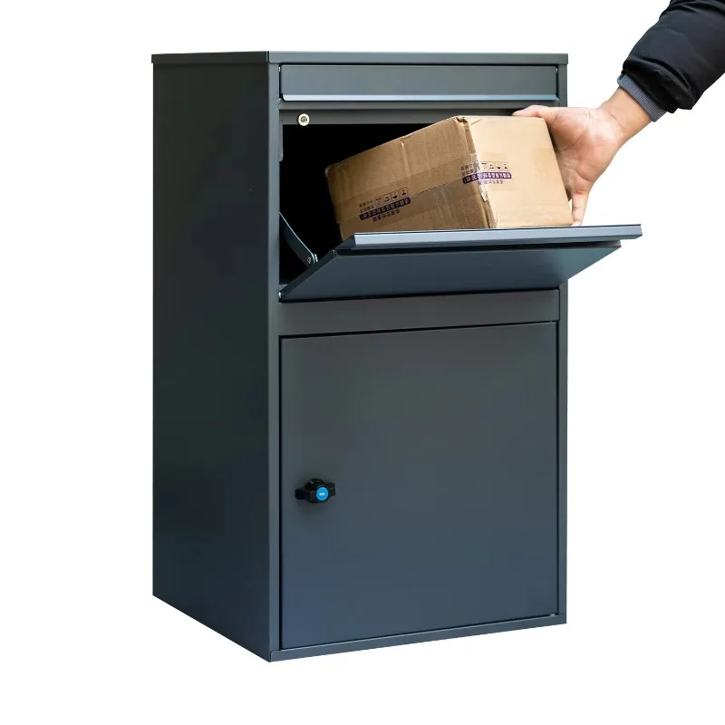 Outdoor wall-mounted parcel mailbox, independent large express delivery box