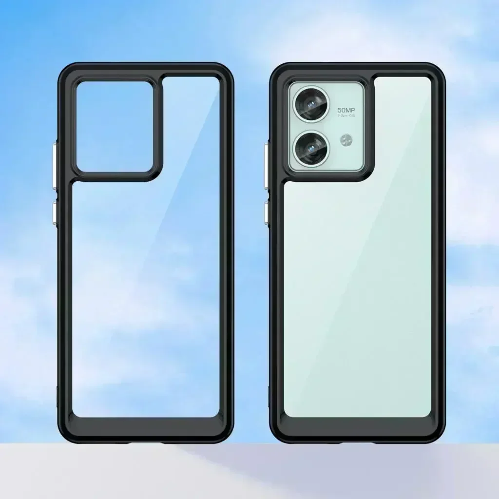 حافظة لهاتف Moto Edge 40 Neo Clear لهاتف Motorola Moto Edge 40 Neo Cover Coque Fundas مصد هاتف صلب شفاف مقاوم للصدمات