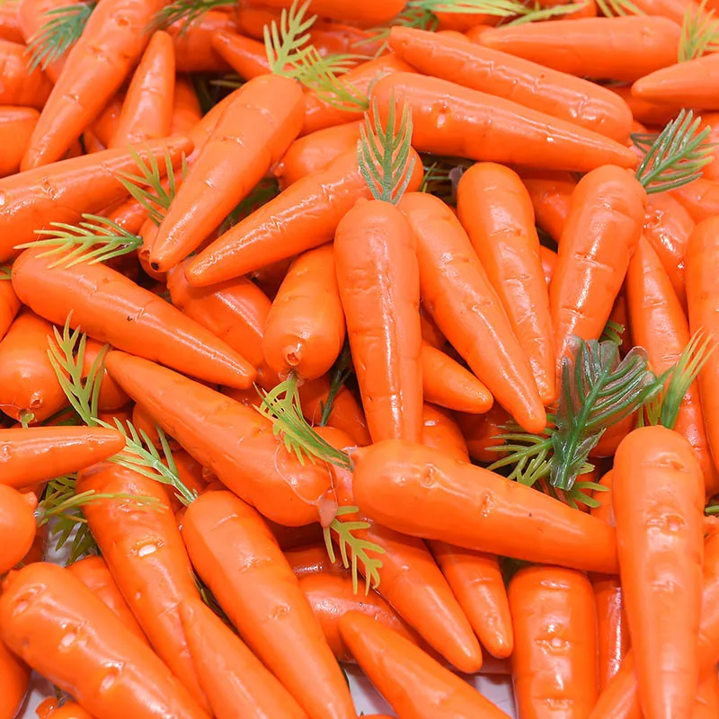 10-100Pcs Artificial Foam Carrot Easter Decoration Simulation Mini Carrots Fake Vegetables For Easter Birthday Party Home Decor