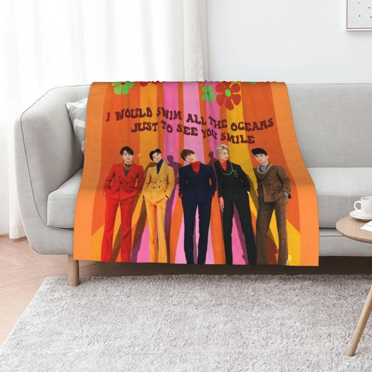Shinee 70's poster Throw Blanket Beautifuls warm winter Baby Comforter Fashion Sofas Designers Blankets