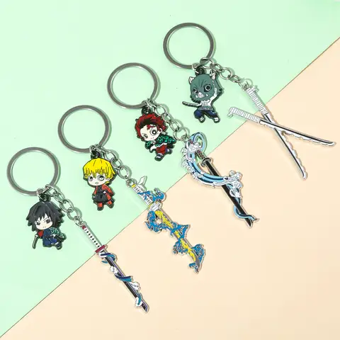 새로운 애니메이션 Katana 키 체인 Tanjiro Inosuke Agatsuma Zenitsu 검 열쇠 고리 만화 팬 기념품 수집 남성 여성 선물 도매 새로운 애니메이션 Katana 키 체인 Tanjiro Inosuke Agatsuma Zenitsu 검 열쇠 고리 만화 팬 기념품 수집 남성 여성 선물 도매