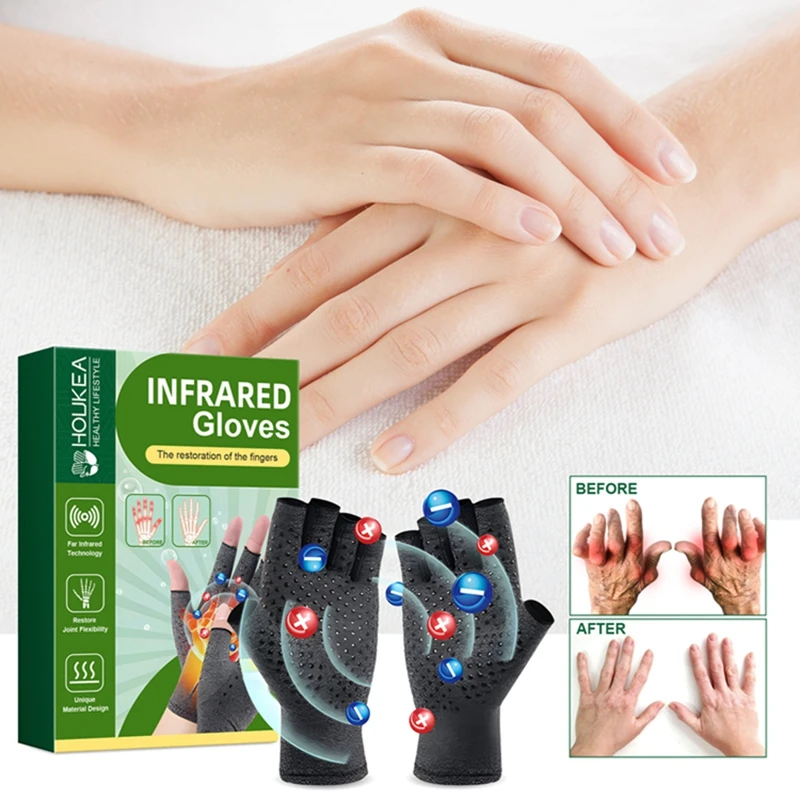 Arthritis Massage Gloves Compression Arthritis Wrist Support Practical Stimulating Circulation Gloves Daily Activity Health Care