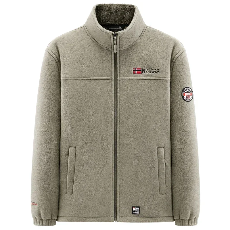 Soft Polar Fleece Jacket Men Winter Thicken Warm Camping Jacket For Tatical Outdoor Autumn Mountaining Hiking Coat Men Clothing