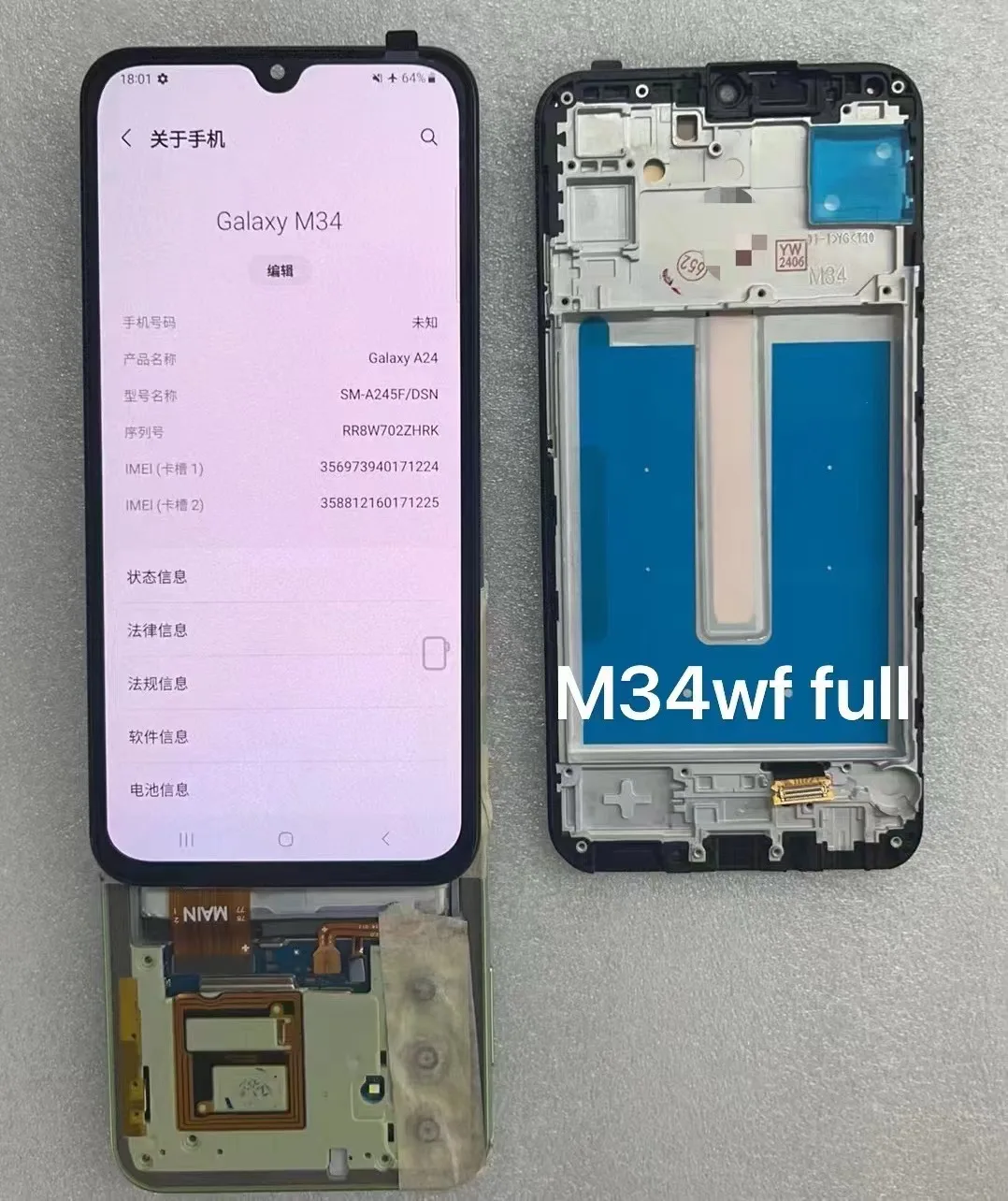 Super AMOLED For Samsung M34 5G M346B LCD Display Touch Screen Digitizer With Frame For Samsung M34 LCD Replacement Repair Parts