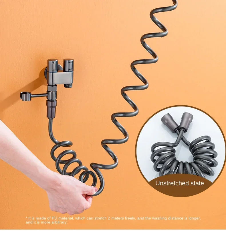 Hygienic Shower for Bathroom Toilet Bidet Shower Head Double Outlet Angle Valve of Bathroom Accessories Bidet Toilet Seat image 4