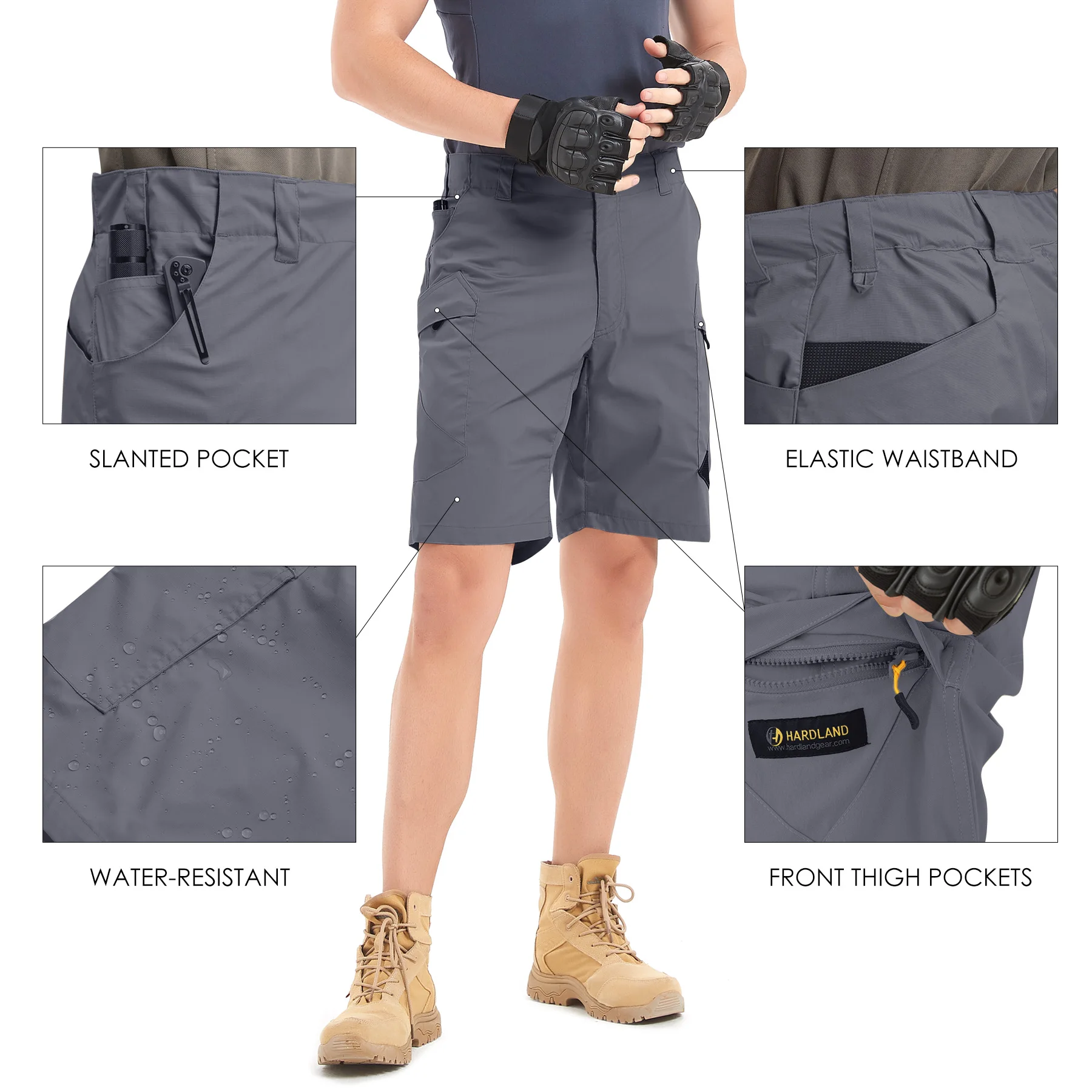 Pantalones cortos tácticos del ejército militar urbano para hombre, pantalones cortos de carga resistentes al desgaste impermeables para exteriores,