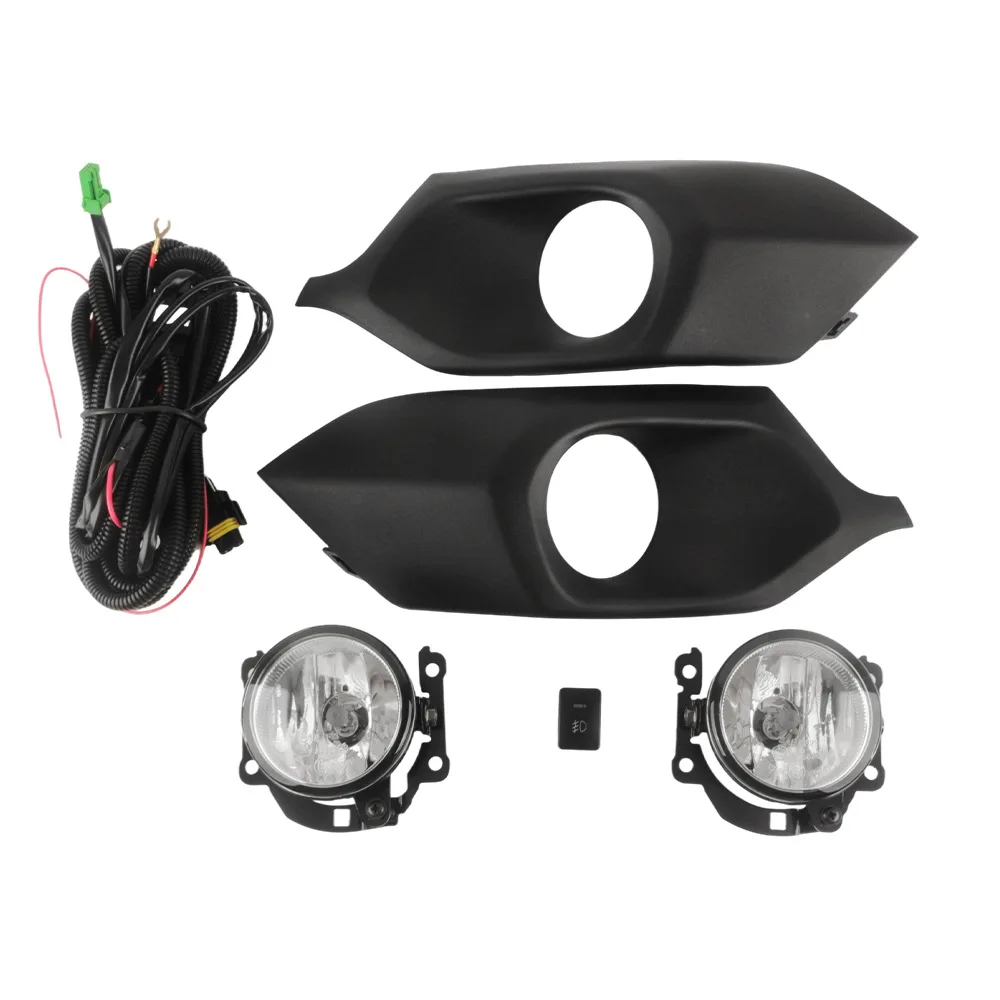 

July King Car Fog Lamp Assembly Kit compatible for Mitsubishi Pajero Montero Sport 2016-2019, Fog Lamp + Frame +Harness+Switch