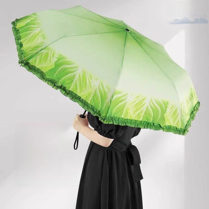 Creative Unique Cute Windproof Sunshade Umbrella for Women High Aesthetic Value UV Protection Sun Blocking Rain And Sun Dual ...