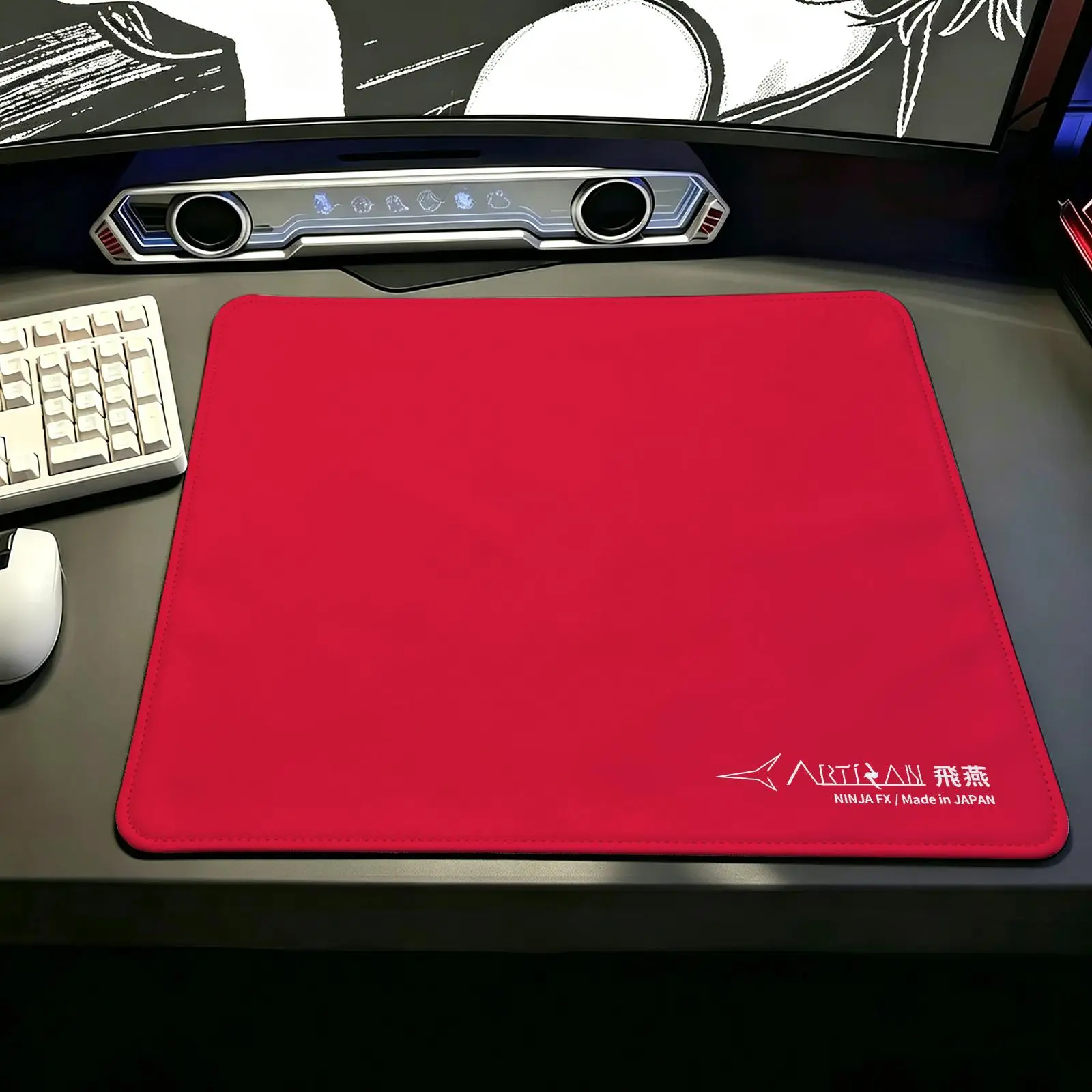 Compact S/M/L Gaming Mat,ARTISAN Reinforced Stitched Edge,FX Zero Portable Non‑Slip Pad for Laptop Office & E‑Sports Game Play