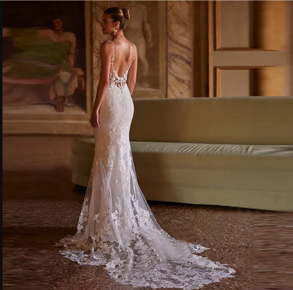 Charmante Meerjungfrau-Brautkleider mit herzförmigem Ausschnitt, schulterfrei, Spitzenapplikationen, Brautkleider, maßgeschneidert, Vestidos De Noiva