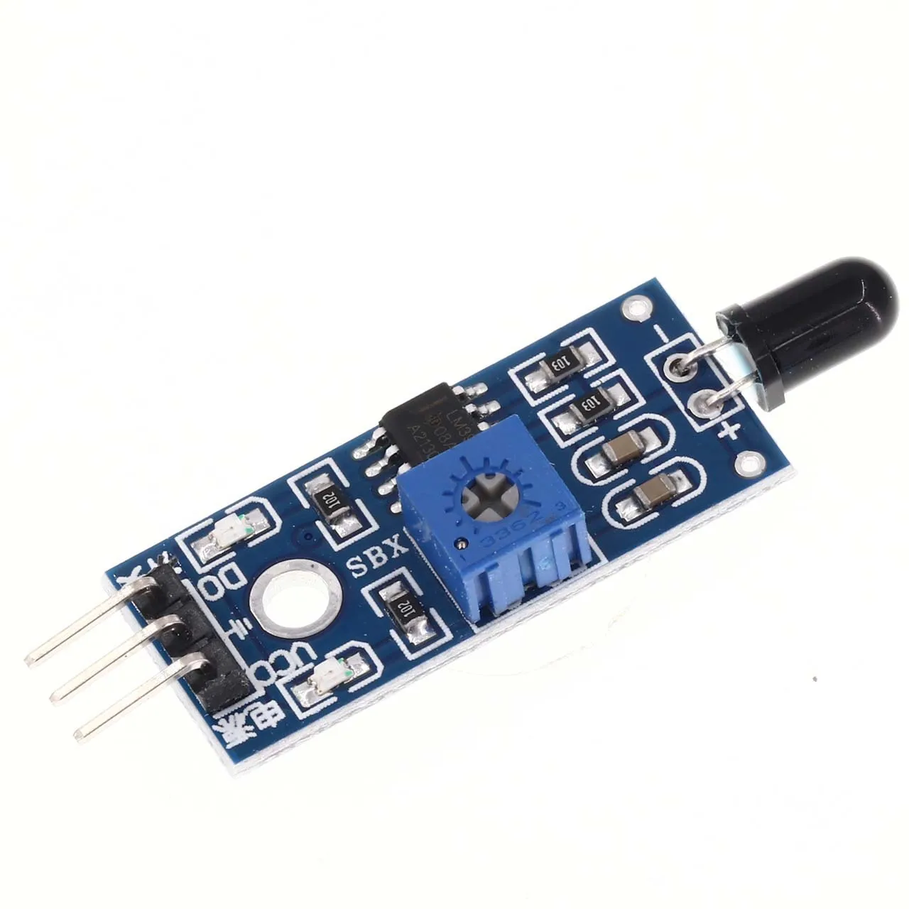 Blue plate, flame sensor module, fire source detection module, infrared receiver module (3-wire system)