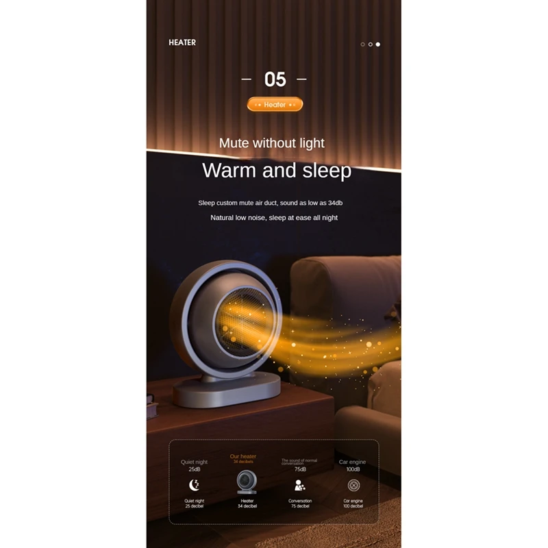 Calentador eléctrico portátil de 380W, ventilador de escritorio, estufa, soplador de aire caliente, Mini calentador, hogar, oficina, habitación, calentador para el invierno, enchufe de la UE