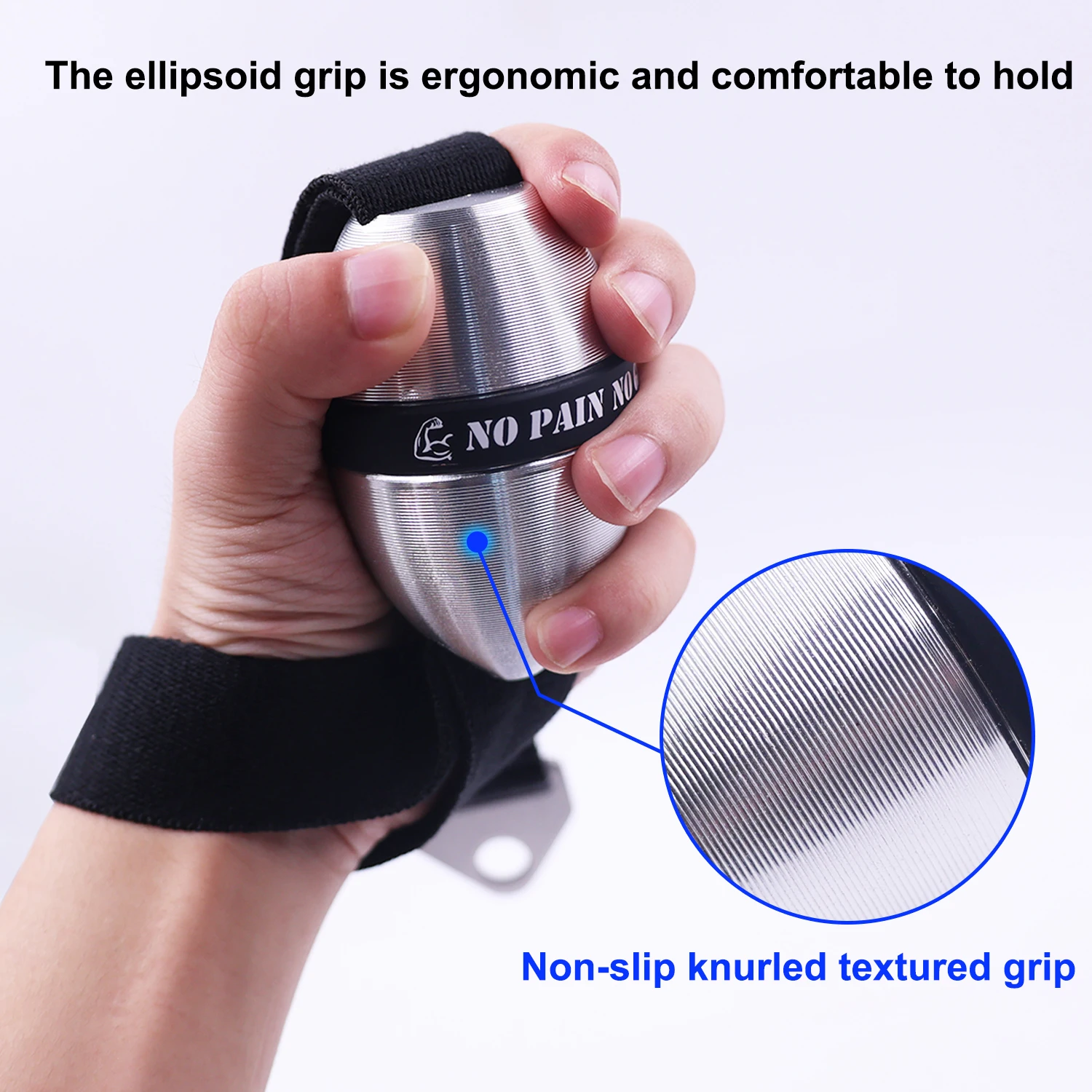 Aluminum Alloy Elliptical Wrist Ball Trainer for Arm Wrestling and Grip Strength – Durable Wrist and Forearm Exerciser