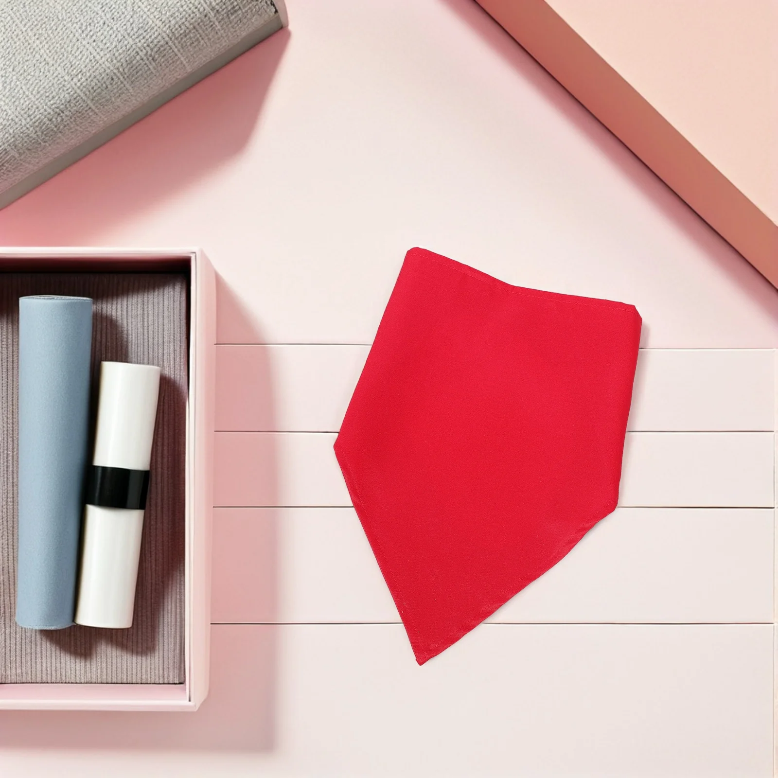 Bonnet de Chef rouge, foulard triangulaire réglable pour le personnel de la cuisine, Bandana unisexe, casquettes de travail pour Service alimentaire, 3 pièces