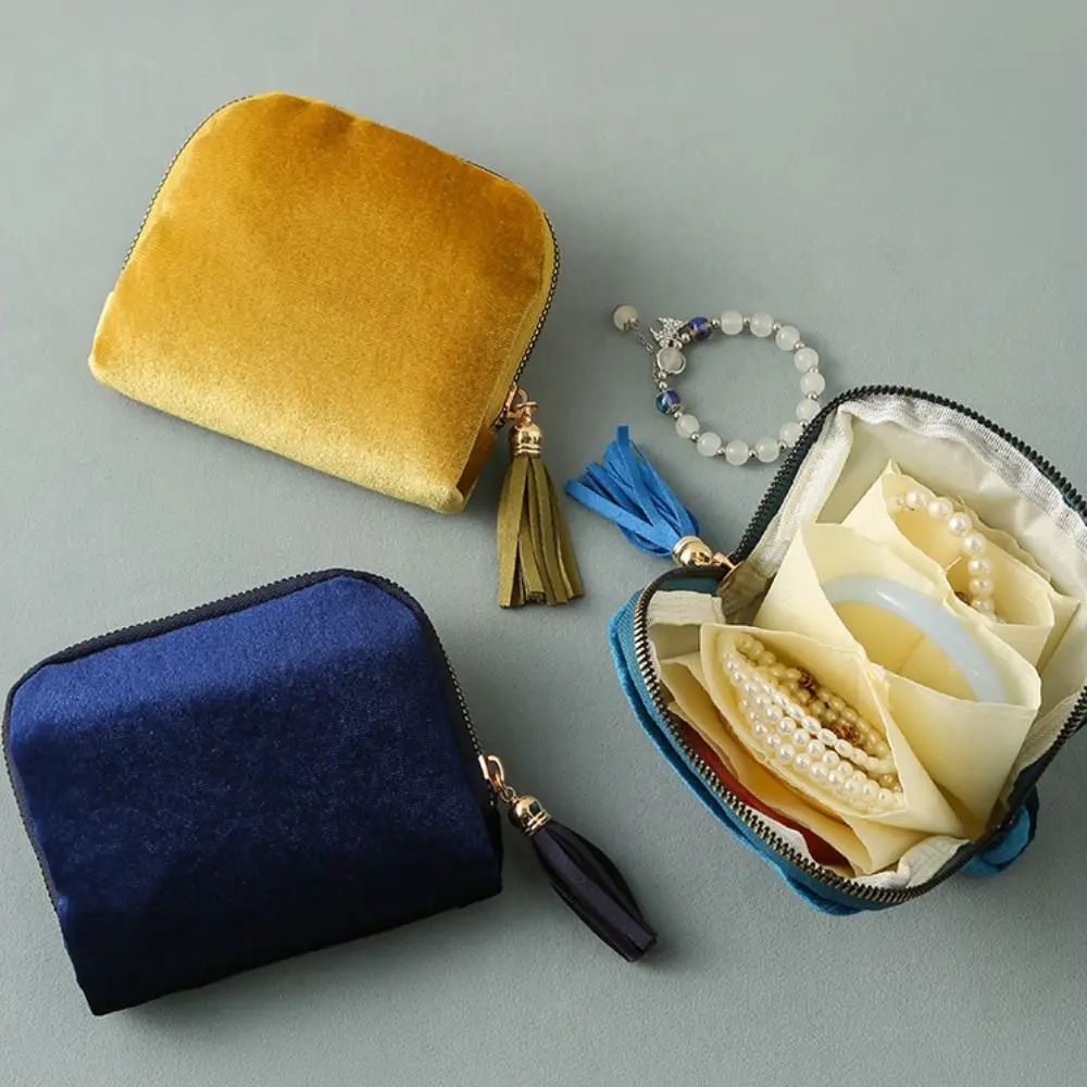 

6-Layer Jewelry Storage Bag Portable Elegant Bracelet Display Pouch Anti-Scratch Soft Travel Jewelry Case Home Storage