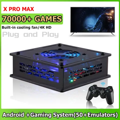 Super Console X Pro MAX Retro Mini Video Game Console S905X Dual System Built-in 70000+Classic Games 50+Emulators For PSP/PS1/DC