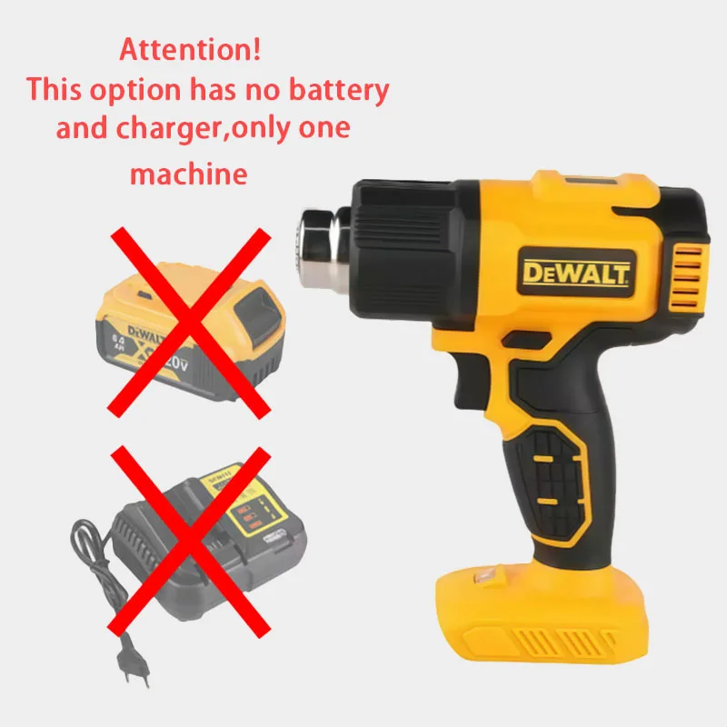 

Термофен DEWALT DCE530 20V беспроводной - регулируемая температура, высокая мощность 550 Вт ° Термическая воздуходувка C для сварки - без комплектующих