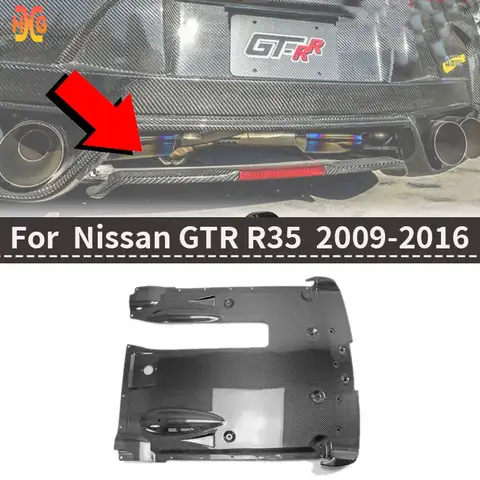 For Nissan GTR35 R35 OEM Style Carbon Fiber Rear Diffuser Undertray Matte & LIGHT Bumper Lip Spoiler Splitter 2008-2016