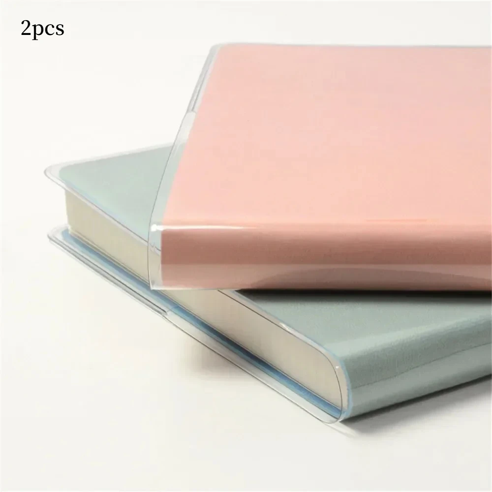 2pcs PVC Transparent Protective Sleeve For A6 A5 Notebook Journal Planner Book Diary Protects Cover Office Supplies