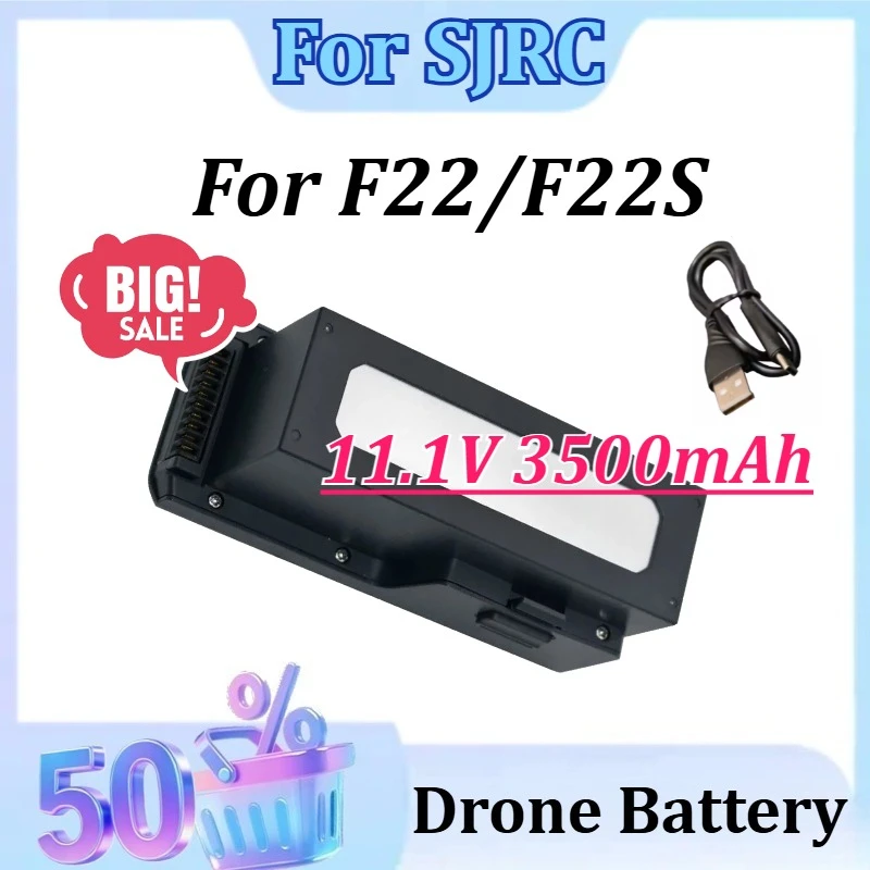 

11.1V 3500mAh RC for SJRC F22 Drone Battery for F22/F22S 4K PRO 5G Wifi GPS RC Drone Accessaries Spare Parts
