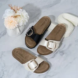 Comemore women's sandals summer 2026 New retro women  sandals, lazy shoes, cork soles, high-looking  shoes for women sandals