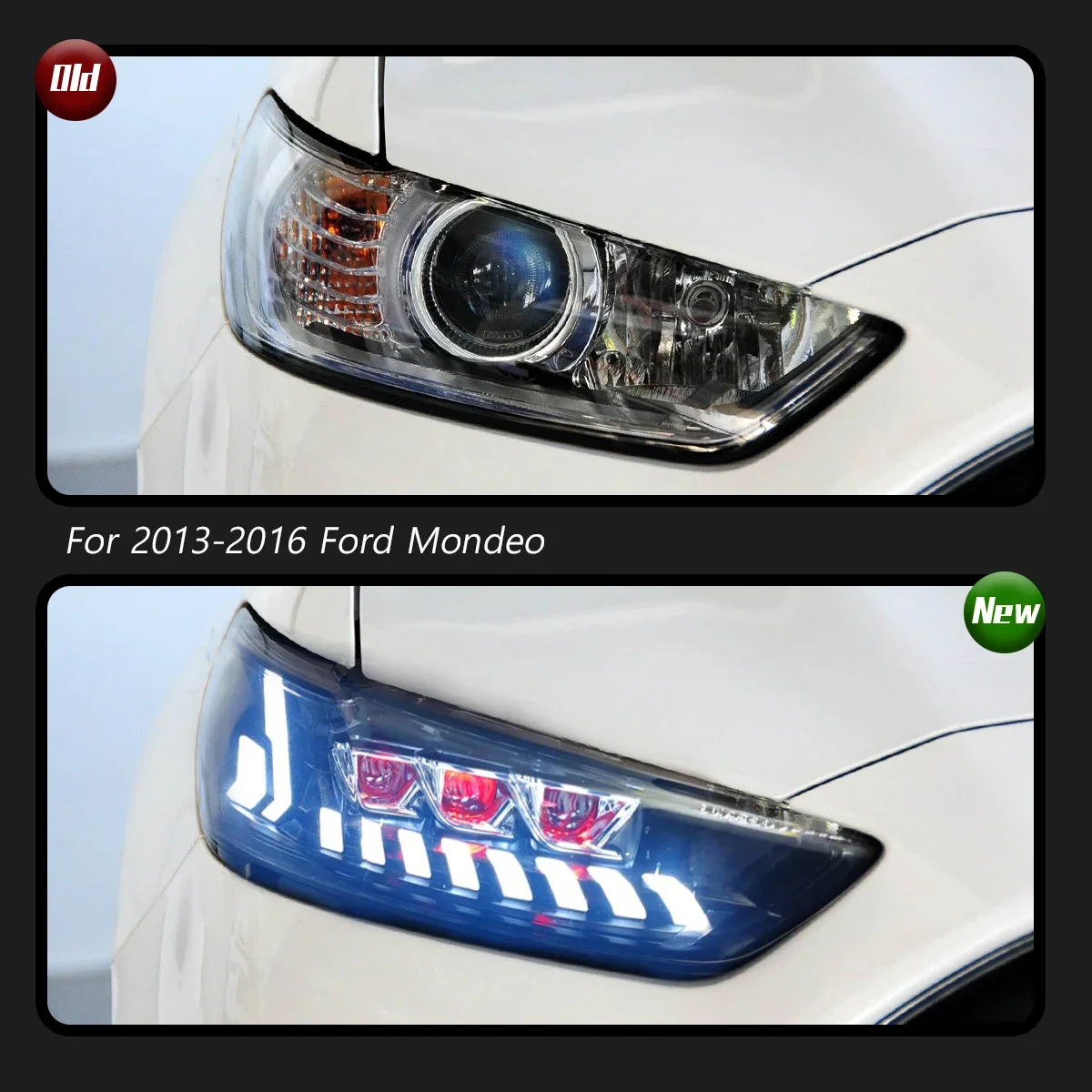 

TYPY Car For Ford Mondeo Headlight 2013-2016 Upgrade Modified to New DRL Dynamic Turn Signal LED Headlight Auto Accessories