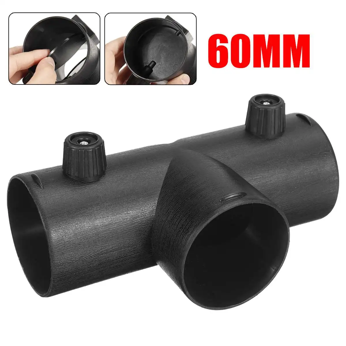 For Webasto Diesel 60/75mm Air Vent Ducting T Elbow Pipe Outlet Exhaust Connector Joiner Parking Heater Accessory