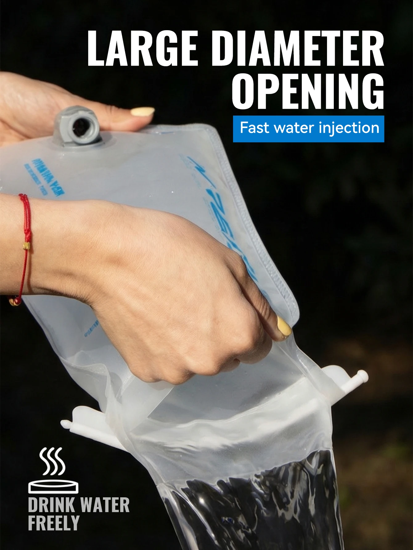 WRELS Wasserblase Wasserreservoir BPA-frei - 1L 1,5L 2L 3L Wandern Radfahren Klettern Wasserdichte Sport-Hydrationsweste Rucksack – Detail 10