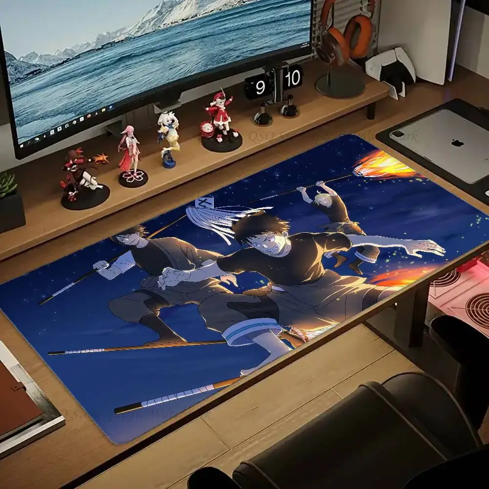 Fire Force Hot Blooded Animation Mousepad Non-slip Suitable For Office Computers Laptops E-sports Game Desk Mats XXL Keyboard