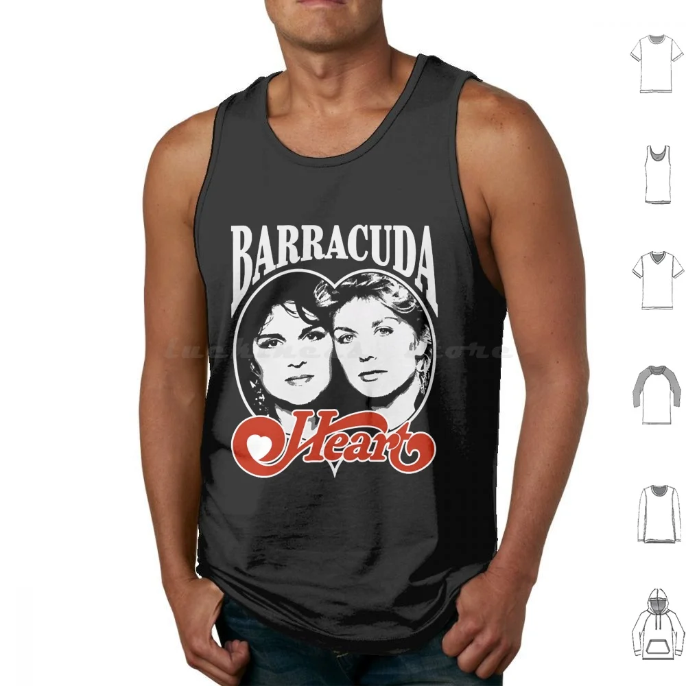 Barra.cuda Best Art Tank Tops Print Cotton Heart 70s 80s Band Love Retro Vintage Dreamboat Annie Heart Album Cover Heart