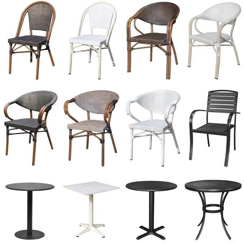 

Outdoor mesh chair waterproof sunscreen open-air woven rattan chair balcony outdoor open-air cafe milk tea shop tables and chair