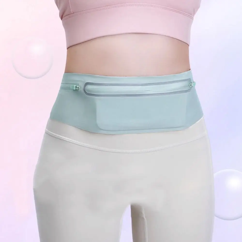 حزمة مراوح رياضية مقاومة للماء، شريط عاكس قابل للتعديل، حزام خصر للجري، سعة كبيرة، متعددة الجيوب