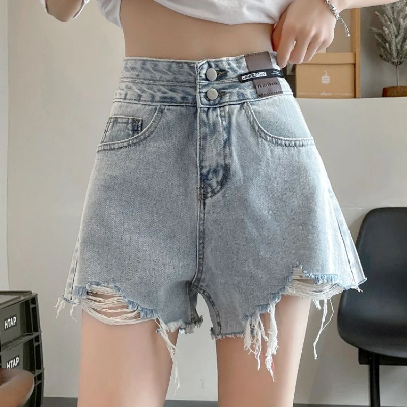 Female Short Jeans Pants High Waist Summer New In Women's Denim Shorts Elegant XXL Low Price Elasticty Youthful Casual Wholesale