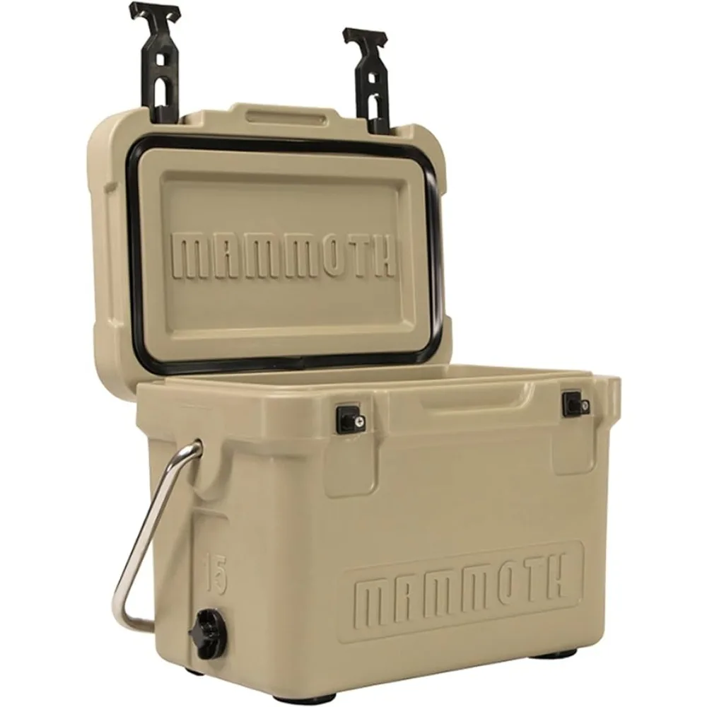 Insulated Hard Ice Chest with Durable Double-Walled Rotomolded Construction, Great for On-The-Go Recreational Activities