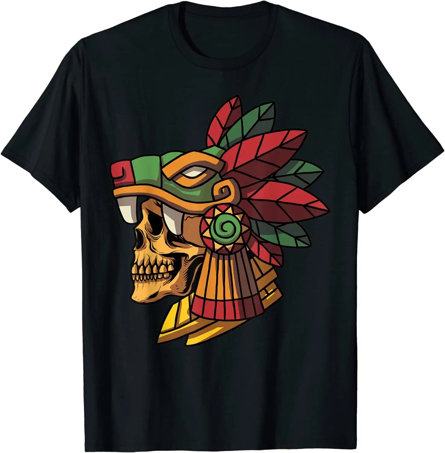

Quetzalcoatl Aztec Skull Mayan Ancient Inca Toltec T-Shirt
