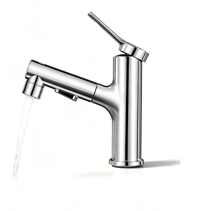 Homefish 3 Color 3 Mode Pull Out Wash Basin Tap Matte Black White Chrome Bathroom Vanity Sink Faucet