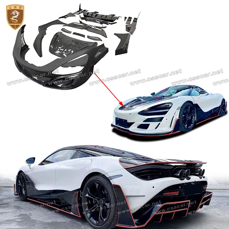 

MSY Style Rear Truck Cover For Mclaren 720S Car Engine Bonnet Hood Side Fender Muguard Tail Wing Spolier Racing Lid Bodykits