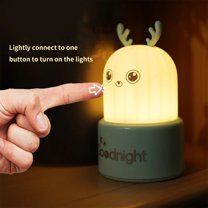 Imagem -02 - Silicone Deer Night Light For Room Decoration Hallowee Deer Lamp Decoração de Mesa de Boa Aparência Boa Escolha para Presentes