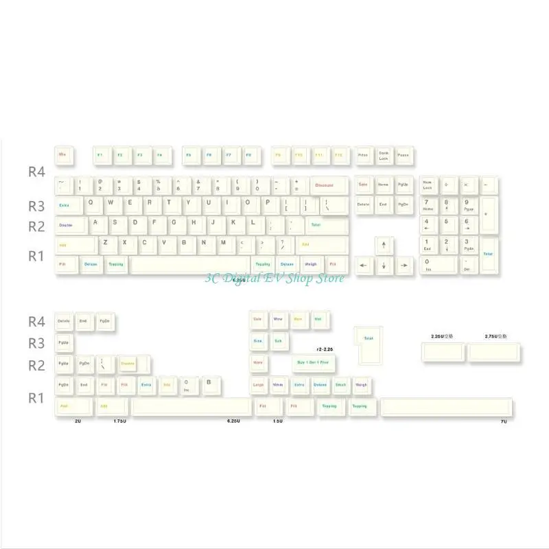 

E74D 145 Keycaps PBT Keycaps PBT Cherry Keycaps Cover Set Dye-Sublimation KeyCaps High Hardness Caps Ergonomic Design