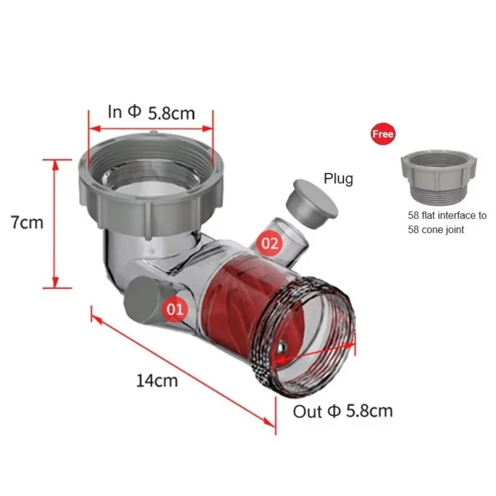 plastic Wash Basin Drainage Pipe Kit Curved Tube Anti-Blocking Drain Pipe Joint Odor Proof Fast Connection