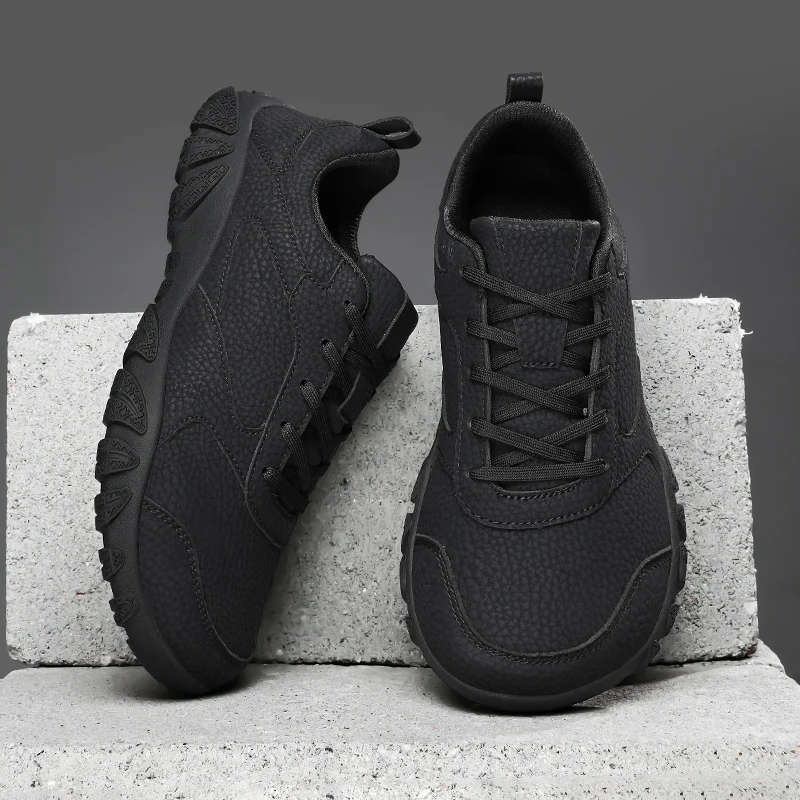 Barefoot Wide Ball Round Toe Box Shape Nose Minimalist Slip On Fit Zero Drop Shoes Sneakers Leather For Men Man Woman