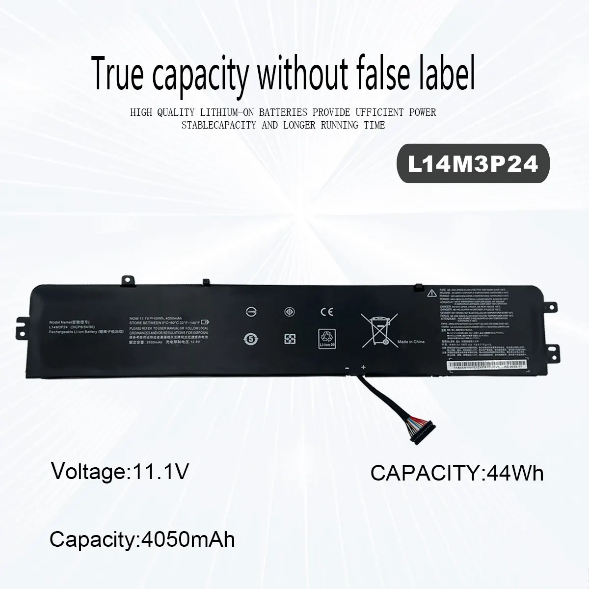 Imagem -02 - Bateria do Portátil para Lenovo Ideapad 70015isk151sk 17isklegion R720 Y520-15ikba 15ikbm 15ikbn L14m3p24 L16s3p24