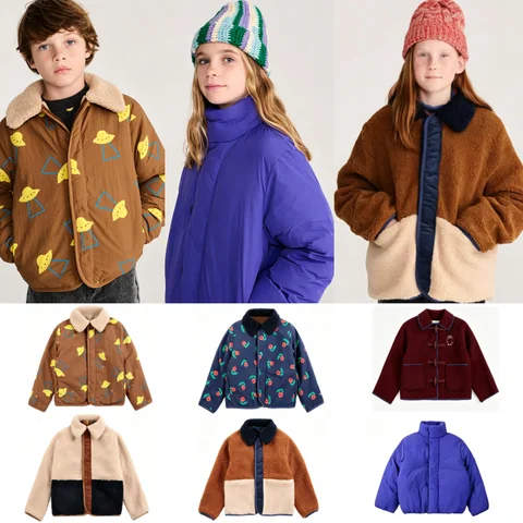 Children's Down Jacket 2026 Winter Cute Thickened Warm Double-sided Wear Jacket White Duck Down Boys And Girls Cotton Clothes