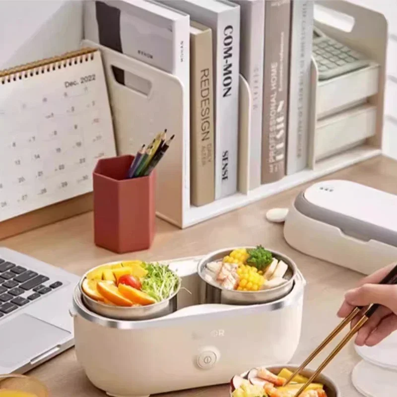 office workers Heating lunch box can be plugged in,  keep warm, electric cooking, self-heating bento box, portable lazy artifact